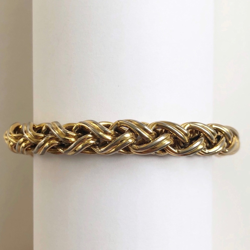 Monet Vintage Braided Gold Bracelet Jewellery